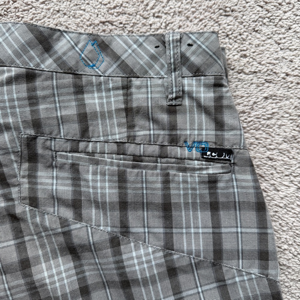 Volcom Plaid Chino Pants 32x32 - Picture 2 of 5